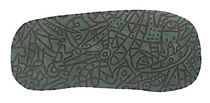 contemporary motif rug in New Zealand wool BLUE by Javier Mariscal nanimarquina