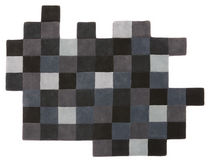 contemporary motif rug in New Zealand wool (handmade) DO-LO-REZ 2 GREYS by Don Arad nanimarquina