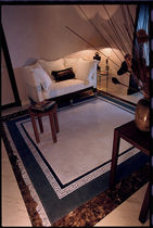 contemporary motif rug in wool and silk CADRE GARBARINO
