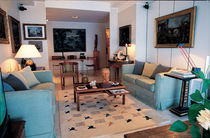 contemporary motif rug in wool and silk COLIBRI GARBARINO