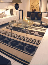 contemporary motif rug in wool and silk FAR GARBARINO
