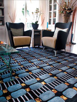 contemporary motif rug in wool and silk OPERA GARBARINO