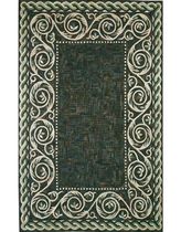 contemporary motif rug synthetic ANCIENT BRANCH AQUA LIORA MANNE