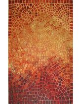 contemporary motif rug synthetic ARCH TILE RED LIORA MANNE
