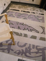 contemporary motif rug in wool and cotton GRAFFITI GARBARINO
