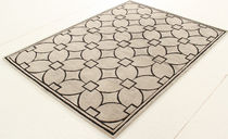 contemporary motif rug in wool and cotton TIBETAN LINEN ABC ITALIA S.u.r.l.