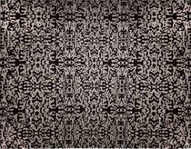 contemporary motif rug in wool (handmade) METALLIC GLAZE Rosemary Hallgarten
