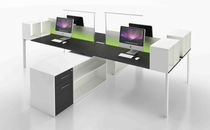 contemporary multiple workstation for open-space YO Uffix Concept by Uffix
