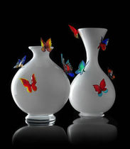 contemporary Murano glass vase FARFALLE by Stefano Poletti FORMIA-VIVARINI