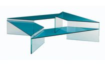contemporary nesting glass table LES CONTEMPORAINS: TUXEDO by S. Lakic ROCHE BOBOIS