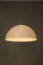 contemporary pendant lamp MEZZA LUNA 1 NEBULITE WHITE in-es artdesign