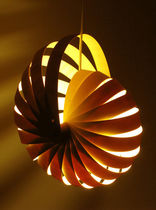 contemporary pendant lamp in recycled material (recyclable ) NAUTILUS by Rebecca Asquith rebecca asquith furniture object