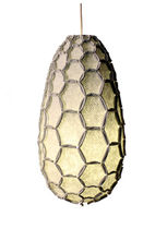 contemporary pendant lamp in solid non treated wood NECTAR_MYST by Rebecca Asquith rebecca asquith furniture object