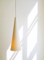 contemporary pendant lamp (ceramic, white) ALVA: CORNET by ack Woolley & David Edgerley Monnalisa