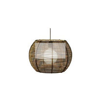 contemporary pendant lamp in rattan 3005G KOK MAISON