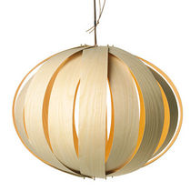 contemporary pendant lamp (wood) PUMPA by Kirsi Gullichsen original habitek works