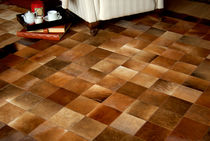 contemporary plain rug in leather MADRID Santelmo design