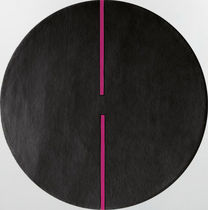 contemporary plain rug in wool (round) LIGHT SONIC By Second Studio