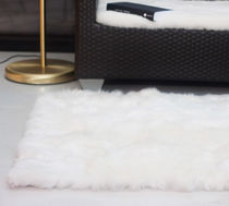 contemporary plain rug YAKU NATURAL WHITE ALPAKA