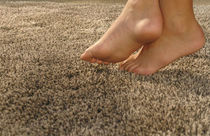 contemporary plain rug in linen (shag) LINEN ALPUJARRE&Ntilde;A