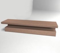 contemporary public bench in concrete WS-135 Wausau Select