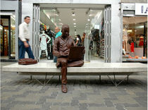 contemporary public bench in concrete and steel ELA : UM371L Benito