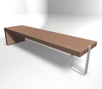 contemporary public bench in metal WS-306 Wausau Select