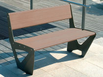 contemporary public bench in plastic and metal (with backrest) SWAN Lago