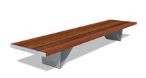 contemporary public bench in wood and concrete BAN BANQUETA 3,37 M by Rubio, Carlos  DAE