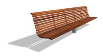 contemporary public bench in wood and concrete (with backrest) BEIRAMAR 4,00 M by V&Atilde;&iexcl;zquez Consuegra, G DAE