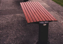 contemporary public bench in wood and metal DOUBLE BENCH HBD300 Draffin
