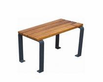 contemporary public bench in wood and metal ECN2 - SINGLE 1A ANTHRACITE Grupo Amop Synergies