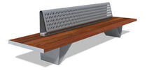 contemporary public bench in wood and metal (with backrest) BAN MADERA / METAL 3,37 M by Rubio, Carlos  DAE