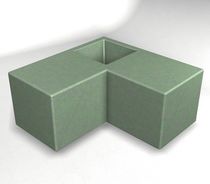 contemporary public bench with integrated planter WS-119 Wausau Select