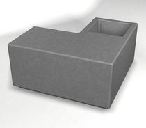 contemporary public bench with integrated planter WS-118 Wausau Select