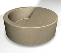 contemporary public bench with integrated planter WS-122 Wausau Select