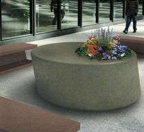 contemporary public bench with integrated planter WS-115 Wausau Select