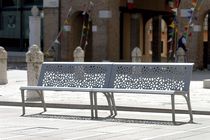 contemporary public bench in metal (with backrest) MONET Divers cit&eacute;