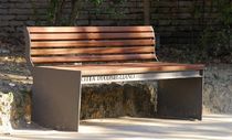 contemporary public bench in wood and metal (with backrest) CIMA Divers cit&eacute;