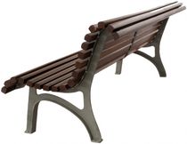 contemporary public bench in wood and metal (with backrest) PLAZA REAL  GLS Prefabricados