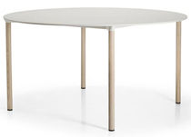 contemporary round wooden table MONZA by Konstantin Grcic PLANK