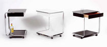 contemporary side table with casters OBLIQUE: K 3 CR Tecta