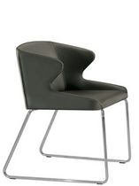 contemporary sled base armchair LEILA 682 by M.Manzoni & R.Tapinassi PEDRALI