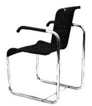 contemporary sled base chair D 3 by Stefan Wewerka Tecta