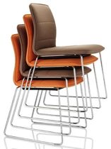 contemporary sled base stacking chair ARRAN  Boss Design