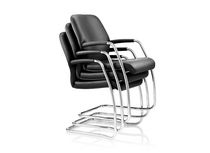 contemporary sled base stacking chair KEY Boss Design