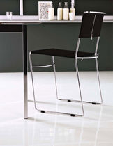 contemporary sled base stacking chair DELFINA by Enzo Mari Robots