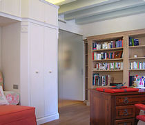 contemporary sliding door wardrobe in glass  dal pos angelo