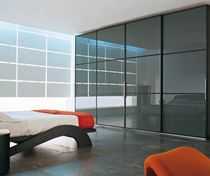 contemporary sliding door wardrobe in lacquered glass KYOTO mazzali spa