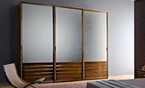 contemporary sliding door wardrobe in satin glass 105 LE FABLIER